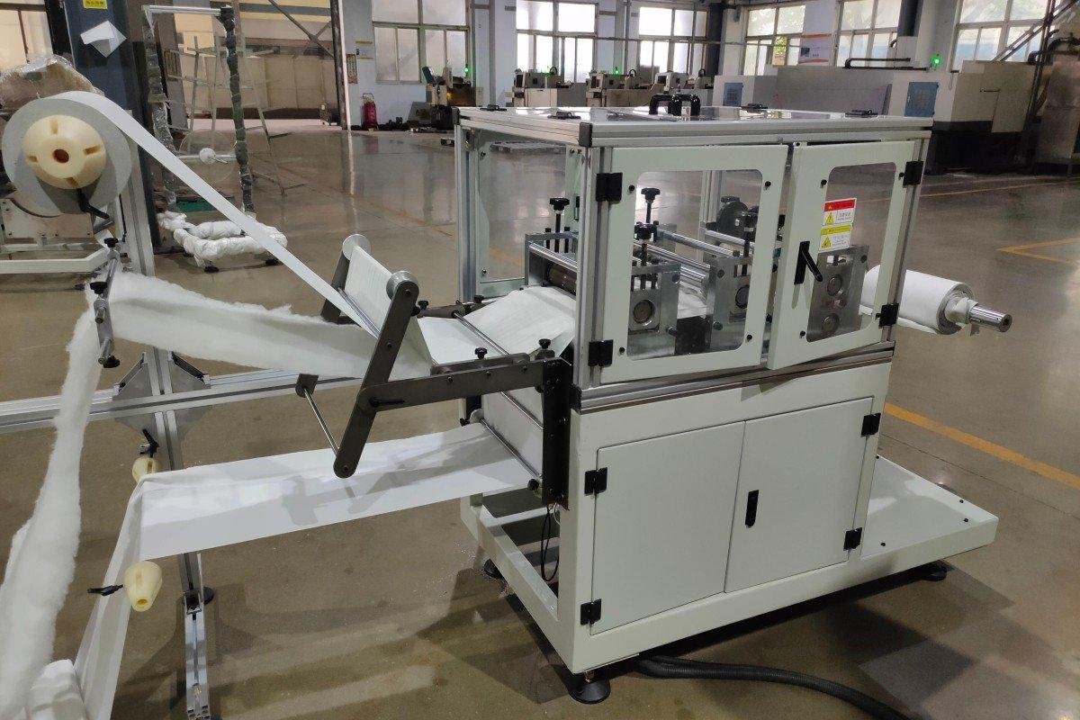 Full view of the compact UM-300 Ultrasonic Quilting Machine featuring the 2025 new model that offers needle-free fabric bonding technology for various textile applications.