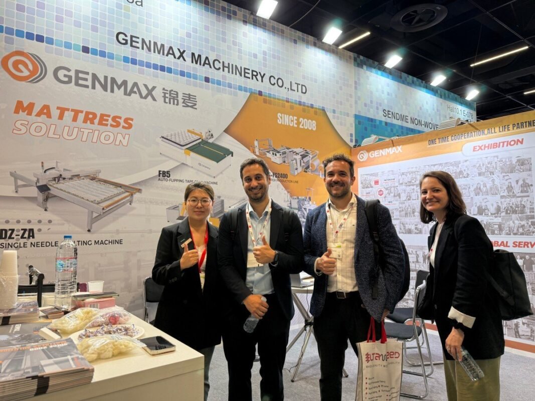 GENMAX's technical engineering team engaged in an in-depth problem-solving session with furniture manufacturers during Interzum 2025 in Cologne.