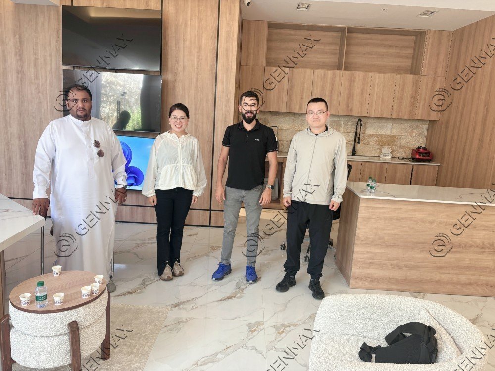 GENMAX team meeting with Saudi Arabia mattress manufacturer client discussing long-term partnership and production expansion plans